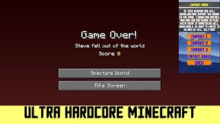 Ultra Hardcore Mod Minecraft ảnh chụp màn hình 6