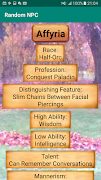 Random NPC Generator Ekran Görüntüsü 1