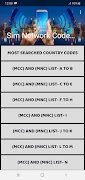 Sim Network Codes Guide 포스터