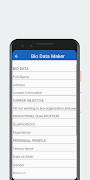 Biodata - CV Maker captura de pantalla 1