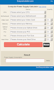 PC Power Supply Calculator 海報