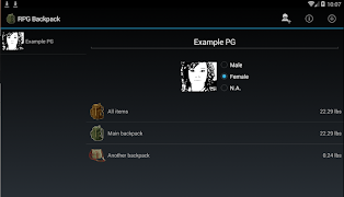 RPG Backpack Screenshot 7