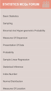 برنامه‌نما Statistics MCQs Forum عکس از صفحه