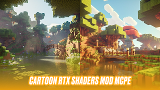 Poster Cartoon RTX Shaders Mod MCPE