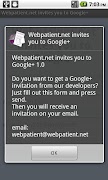 3 Schermata Webpatient.net & Google+