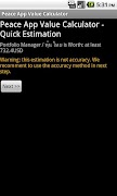 برنامه‌نما Peace App Value Calculator عکس از صفحه