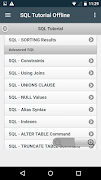 SQL Tutorial Offline captura de pantalla 2