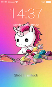 Magical Unicorn Lock Screen تصوير الشاشة 2