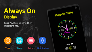 Zawsze włączony zegar Amoled plakat
