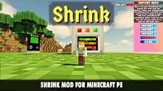 Shrink Player Mod Minecraft PE الملصق