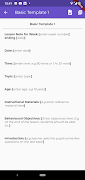 Lesson Notes Template ảnh chụp màn hình 7