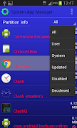 برنامه‌نما System application manager عکس از صفحه