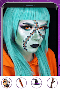 Halloween makeup photo editor скриншот 2