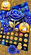 Gold Blue Rose Crystal Keyboar স্ক্রিনশট 2