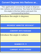 Convert Degrees Into Radians syot layar 1