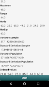 برنامه‌نما Statistics Calculator عکس از صفحه