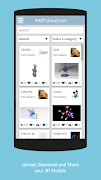 برنامه‌نما PARTcloud.net 3D Print & Share عکس از صفحه