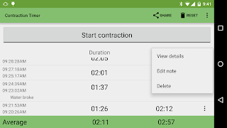 Contraction Timer تصوير الشاشة 2