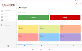 برنامه‌نما openHAB عکس از صفحه