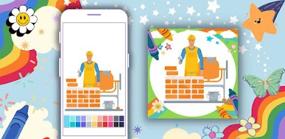 Coloring Book: Bricklayer 스크린샷 3