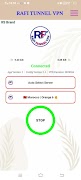 برنامه‌نما Rafi Tunnel Vpn عکس از صفحه
