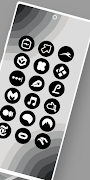 1 Schermata Android 14 Black - Icon Pack