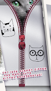 Cat Lock Screen Zipper اسکرین شاٹ 1