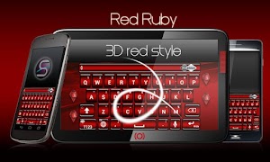 SlideIT Red Ruby Skin Ekran Görüntüsü 1