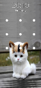 猫柄のロック画面 スクリーンショット 1