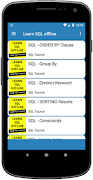 برنامه‌نما Learn SQL Offline عکس از صفحه