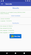 برنامه‌نما GeoCoder عکس از صفحه