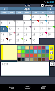 4 Schermata calendario con colori