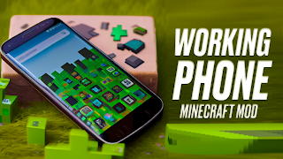 Working Phone Minecraft Mod Plakat