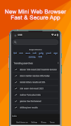 Uc Mini Turbo Browser - Secure اسکرین شاٹ 1
