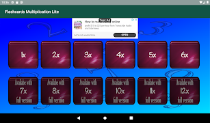 برنامه‌نما Flashcards Multiplication Lite عکس از صفحه