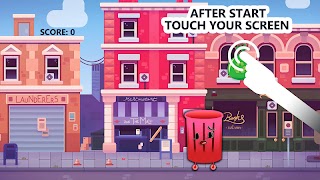 Touch game - Trash Throw syot layar 1