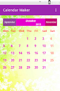 برنامه‌نما Calendar Maker عکس از صفحه