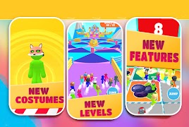 Fall Go – Stickman Obstacle Course Running Race স্ক্রিনশট 1