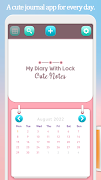 My Diary With Lock: Cute Notes 포스터