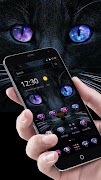 Dark Black Magic Kitty Theme screenshot 1