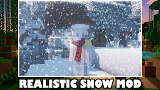 Realistic Snow Mod Minecraft plakat