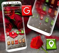 Red Rose Launcher Theme screenshot 3