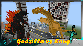 Mod Godzilla Minecraft syot layar 1