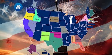 World Map Game USA पोस्टर