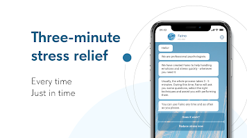 Faino: 3-minute stress relief poster