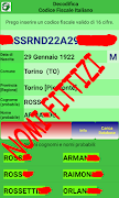 Italy Fiscal tax Code decoding screenshot 1