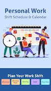 Personal Work Shift Calendar पोस्टर