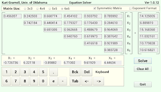 eqSolver Ekran Görüntüsü 1