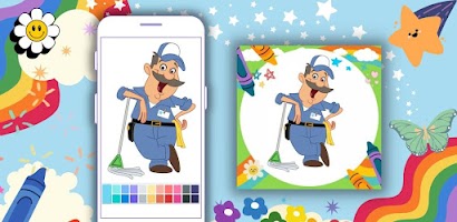 Coloring Book: Janitor Offline Ekran Görüntüsü 3