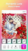 Romantic Love Photo Frame تصوير الشاشة 5